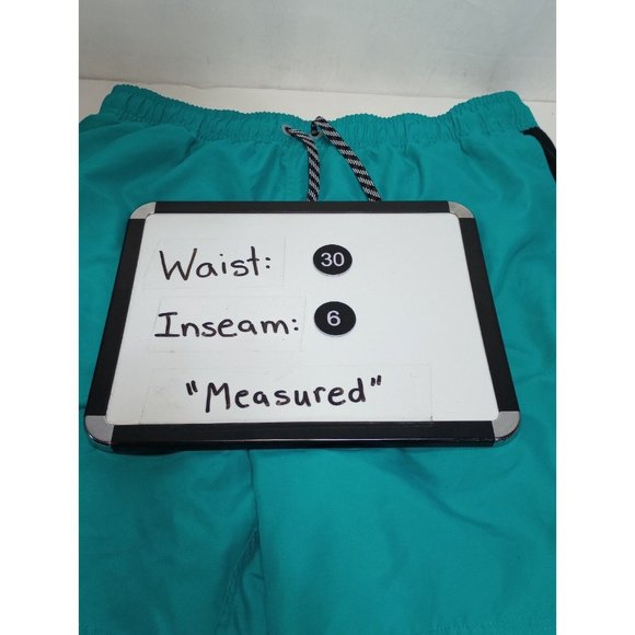 Nike Swim Nike Swim Trunks Netting Lined Aqua Blue Side Stripe Logo